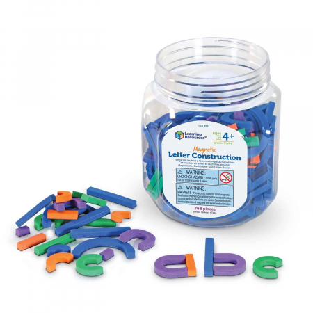 Seturi de construit - Set constructie magnetic - Litere si cifre, Learning Resources, 4-5 ani +