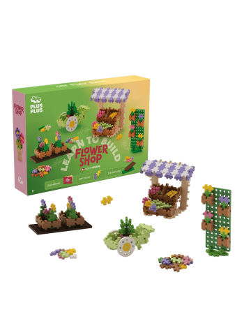 Jucarii si jocuri copii - Set constructie Plus-Plus, 600 piese, Invata sa construiesti - Florarie
