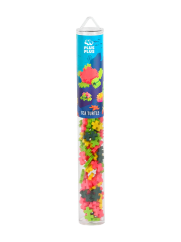 Seturi de construit - Set constructie Plus-Plus, tub 100 piese, Broasca Testoasa