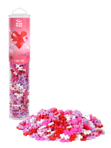 Set constructie Plus-Plus, tub 240 piese, I Love You Mix, culorile iubirii [4]