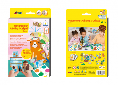 Set creativ 2 in 1 - Pictura si Origami - Animale prietenoase [2]