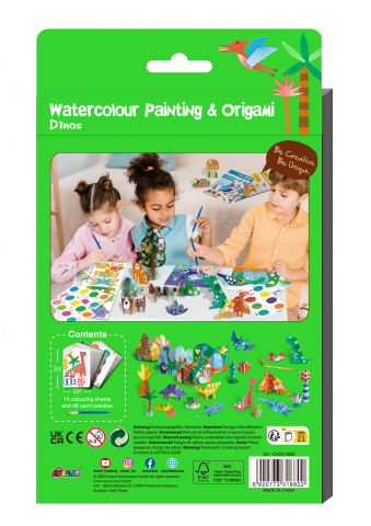 Set creativ 2 in 1 - Pictura si Origami - Dinozauri [1]