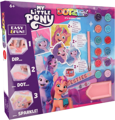 Jucarii si jocuri copii - Set creativ 6 in 1, My Little Pony, pictura cu diamante