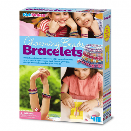 Jocuri de indemanare - Set creativ - Bratari cu margele, 4M, +5 ani