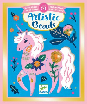 Set creativ cu margele, Animale si flori, Djeco, 6-7 ani + [1]