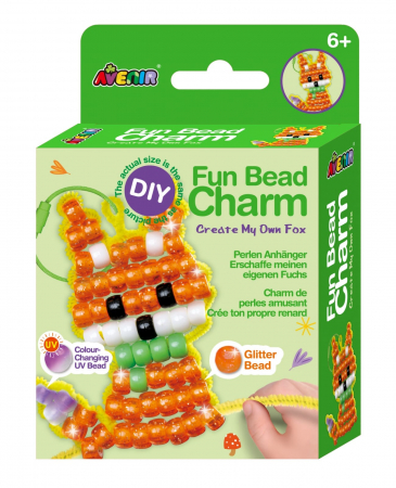 Jucarii si jocuri copii - Set creativ cu margele distractive - Pandantiv Vulpe, + 5 ani