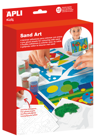 Jucarii si jocuri copii - Set creativ cu nisip, 4 ani +