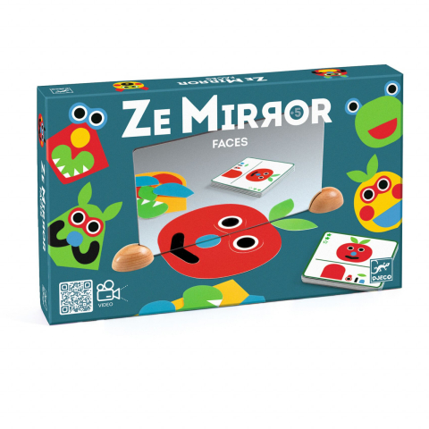 Jucarii copii 4-5 ani - Set creativ cu oglinzi Djeco, Ze mirror Faces, 4-5 ani +