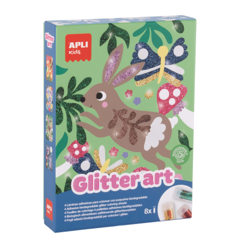 Vârsta - Set creativ cu sclipici biodegradabilc, Apli Kids, 6 ani+