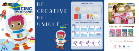 Set creativ de cusut cu tehnica siretului - Primul meu Pandantiv Astronaut, nivel 3, + 3 ani [4]
