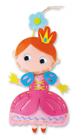 Set creativ de cusut cu tehnica siretului - Primul meu Pandantiv Printesa, nivel 3, + 3 ani [1]