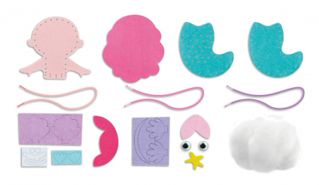 Set creativ de cusut cu tehnica siretului - Primul meu Pandantiv Sirena, nivel 3, + 3 ani [4]