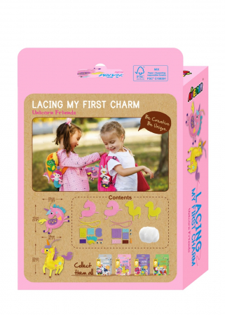 Set creativ de cusut cu tehnica siretului - Primul meu Pandantiv Unicorn, nivel 2, + 3 ani [2]