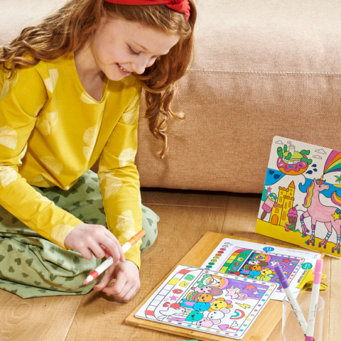 Set creativ de pictura dupa numere cu markere Colortopia - Taramul Unicornilor (Set de 6 culori duble) [3]