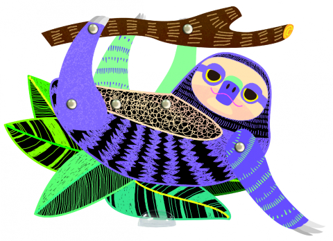 Set creativ de razuit - Animale de padure in miscare [3]