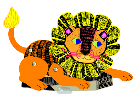 Set creativ de razuit - Animale de padure in miscare [1]