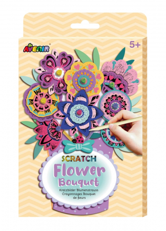 Jucarii si jocuri copii - Set creativ de razuit Buchet - Flori, + 5 ani
