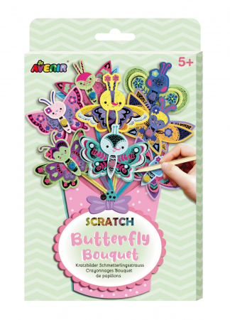 Jucarii si jocuri copii - Set creativ de razuit Buchet - Fluture, + 5 ani