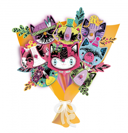 Set creativ de razuit Buchet - Pisicuta, + 5 ani [1]