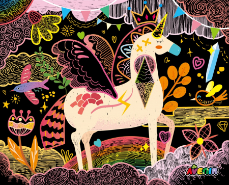 Set creativ de razuit - Unicorni in miscare, + 5 ani [3]