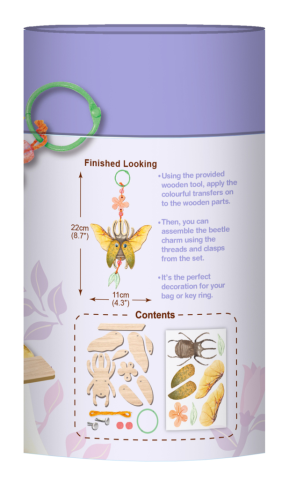 Set creativ din lemn - breloc Carabus, colectia Creatii Naturale [9]