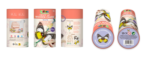 Set creativ din lemn - breloc Fluture, colectia Creatii Naturale [3]