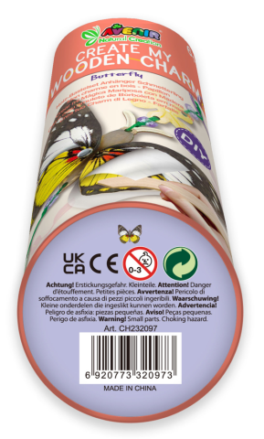 Set creativ din lemn - breloc Fluture, colectia Creatii Naturale [1]