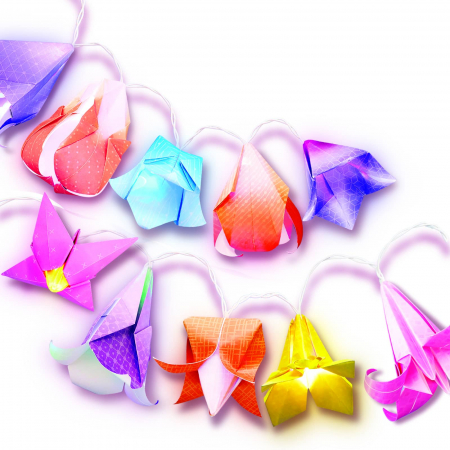 Set creativ DIY - Luminite cu flori origami, 4M, +5 ani [1]