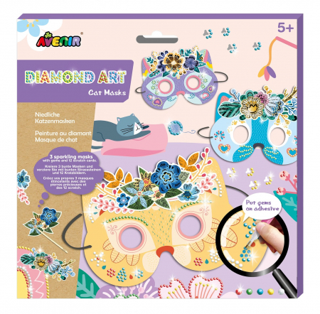 Set creativ DIY - Masti cu diamante - Pisica, + 5 ani [0]