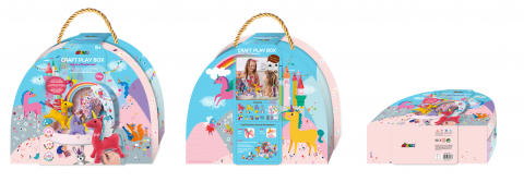 Set creativ DIY portabil - Lumea Fantastica a Unicornilor cu activitati de cusut, construit si joc de rol [4]