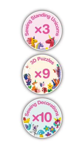 Set creativ DIY portabil - Lumea Fantastica a Unicornilor cu activitati de cusut, construit si joc de rol [5]