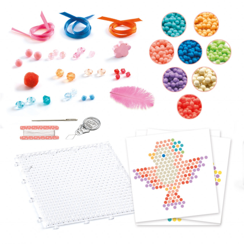 Set creativ Djeco, animale din margele, 6-7 ani + [2]