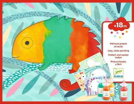 Vârsta - Set creativ Djeco, Bebe apasa si picteaza, 1-2 ani +