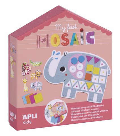 Vârsta - Set creativ mozaic - Primele mele creații - Animale din junglă, +3 ani, Apli Kids