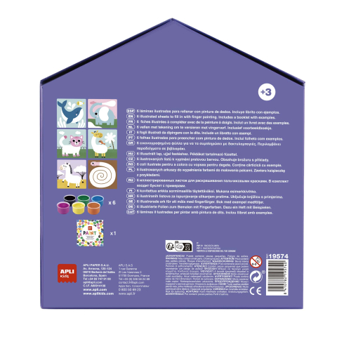 Set creativ pictura cu degetele -Primele mele Creatii - Animale, + 3 ani, Apli Kids [1]