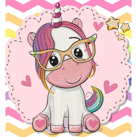 Set creativ pictura cu diamante - Unicorn student [1]