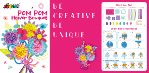 Set creativ Pom Pom - buchet flori [4]