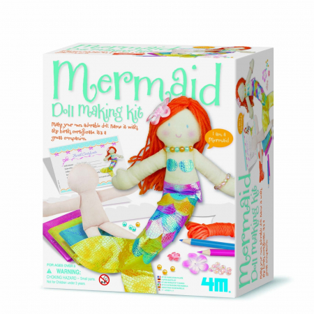 Jucarii si jocuri copii - Set creativ Realizeaza propria papusa - Sirena, + 8 ani