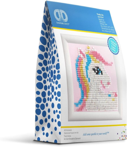 Set creativ tablou cu rama Pretty Uni, pictura cu diamante - unicorn [1]