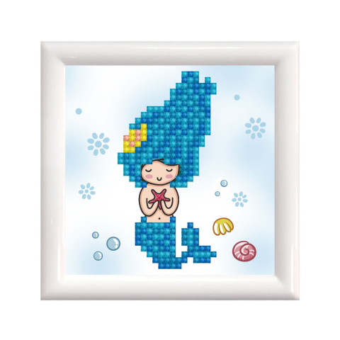 Jocuri de indemanare - Set creativ tablou cu rama Sea Star, pictura cu diamante - sirena