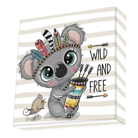 Jocuri de indemanare - Set creativ tablou Wild and Free, pictura cu diamante