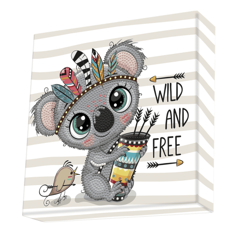 Jucarii si jocuri copii - Set creativ tablou Wild and Free, pictura cu diamante