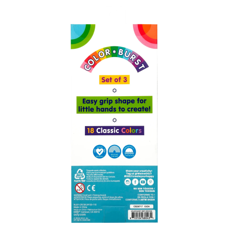 Set creioane cerate multicolore , set de 3   18 culori Grip Crayons [7]