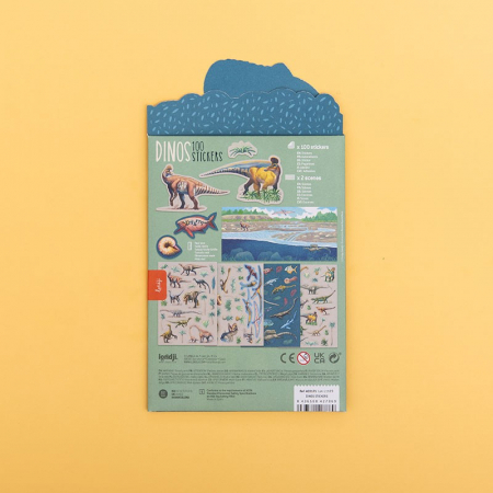 Set cu abtibilduri repozitionabile Dinozauri, Londji, 3 ani+ [4]