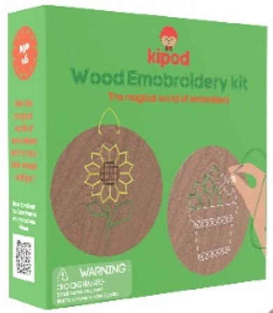 Jocuri creative - Set de broderie din lemn - Plante Kipod