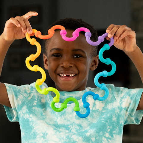 Set de constructie creativa cu elemente flexibile din silicon Plip Links [2]