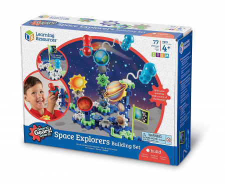 Set de constructie - Gears! Aventuri in spatiu, Learning Resources, 4-5 ani + [4]