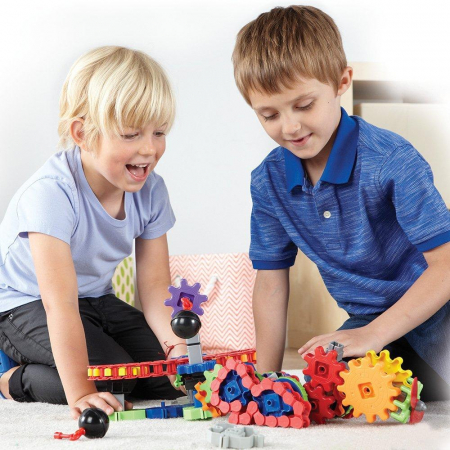 Set de constructie Gears! - Utilaje in miscare, Learning Resources, 4-5 ani + [6]