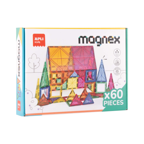 Vârsta - Set de constructie magnetic Magnex, 60 piese, Apli Kids, +6 ani