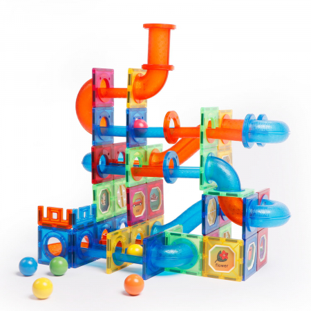Jucarii si jocuri copii - Set de constructie magnetic - Marble Run (171 piese)